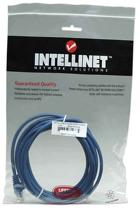 Patch Cord Cat5e 7.6m Intellinet 319874, Hasta 1000Mbps, Color Azul