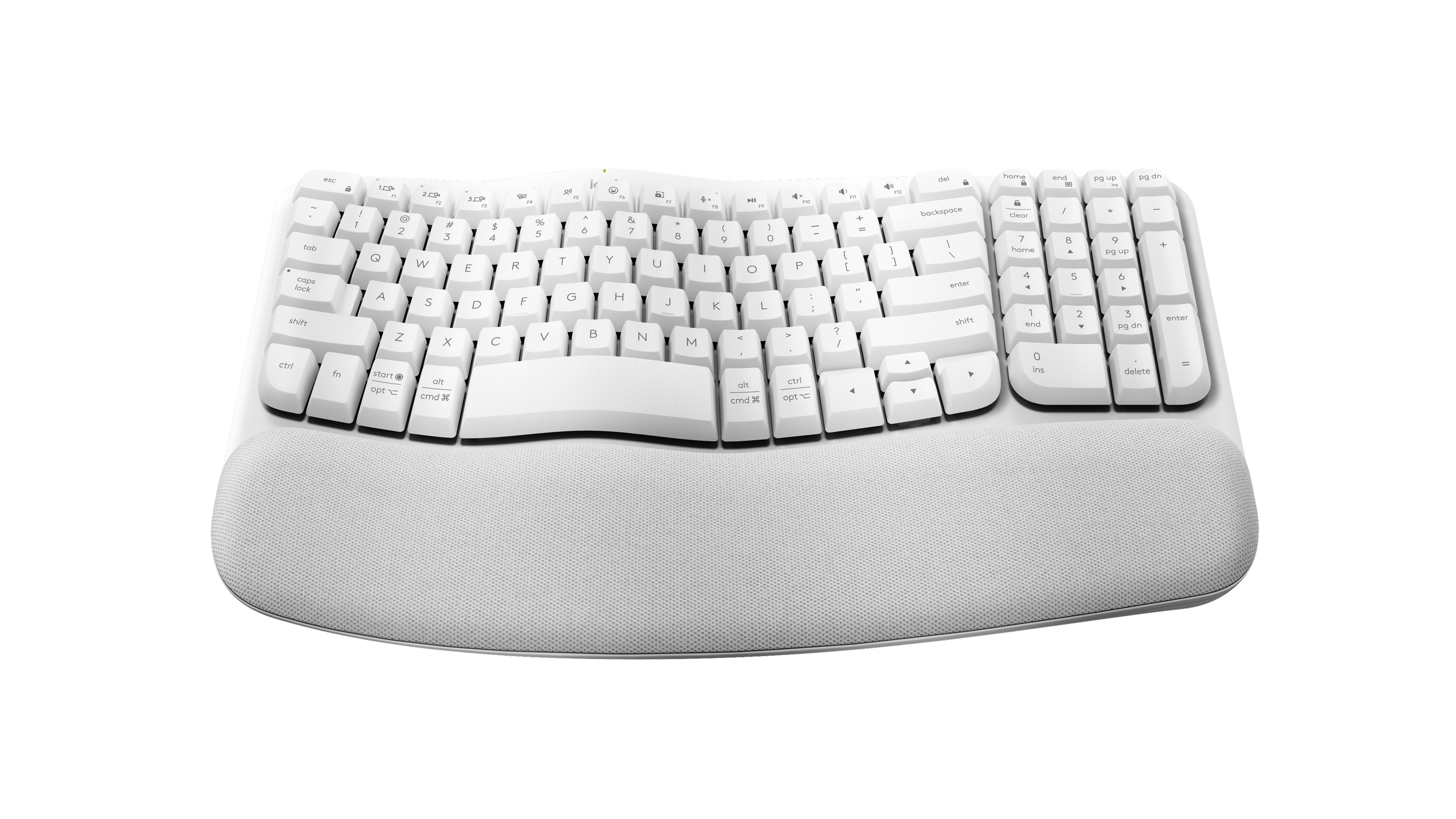 Teclado Inalámbrico Logitech Wave Keys, RF 2.4GHz + Bluetooth, Color Blanco, Español