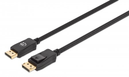 Cable de Video 2m DisplayPort a DisplayPort 1.4 Manhattan 353618, 8K 60Hz, 4K 144Hz, 1080p 240Hz, Color Negro - imagen 1