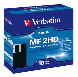 Disquete 3.5 1.44MB Verbatim DataLife, Formateado PC, Paquete de 10 - imagen 2