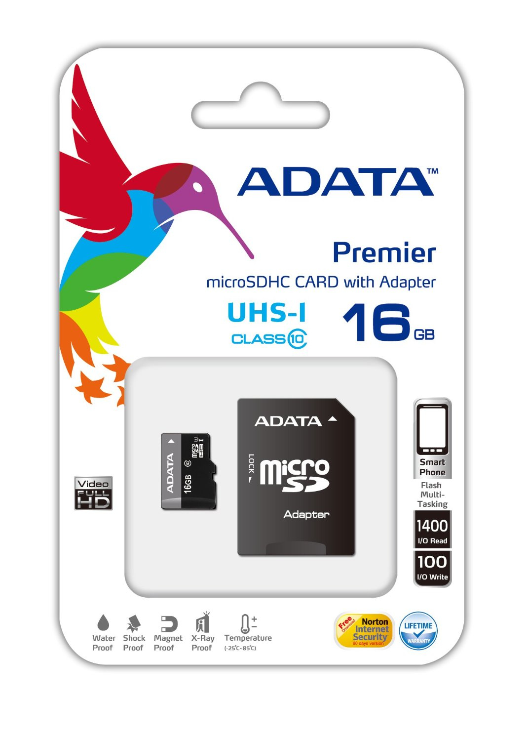 Memoria Micro SDHC 16GB Adata Premier, Clase 10, U1 - imagen 1