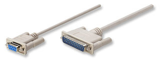 Cable 1.8m Serial DB9 a DB25 Hembra - Macho, Manhattan 314770