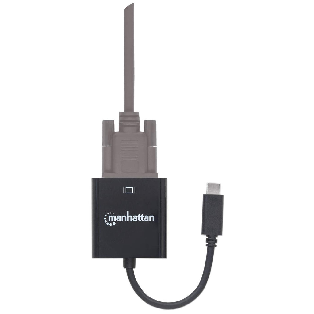 Cable Convertidor de Video 15cm USB-C a VGA Manhattan 151771, 1080p 60Hz, Color Negro - imagen 5