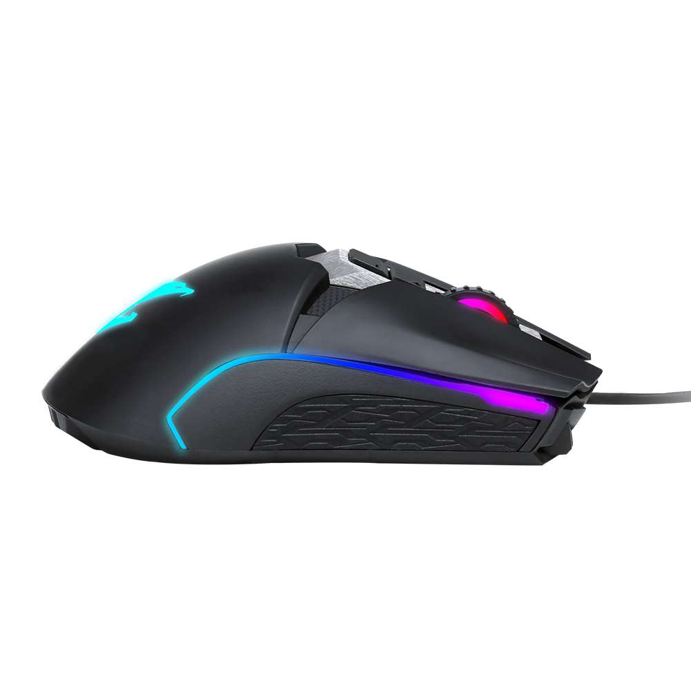 Mouse Alámbrico Gigabyte Aorus M3, 6,400dpi, Botones Programables, RGB, Color Negro. GM-AORUS M3 - imagen 3