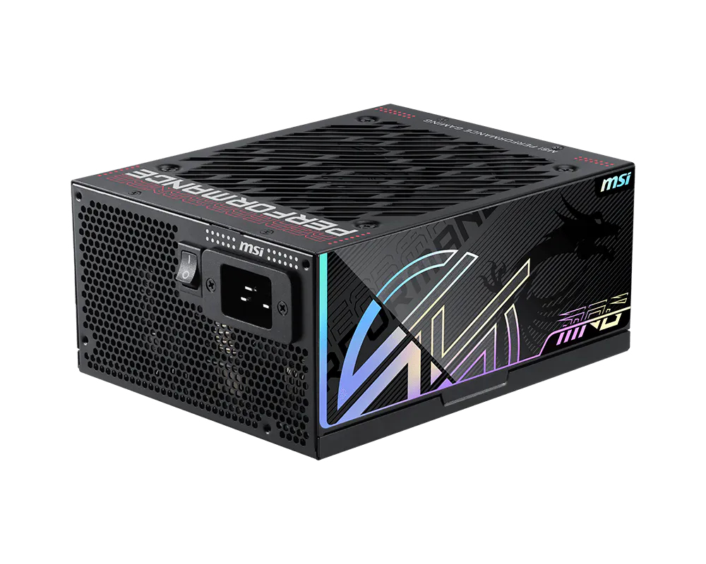 Fuente de Poder 1300W 80+Titanium MSI MPG Ai1300TS PCIE5, Modular, 1x 24pin, 2x 8pin CPU, 7x 8pin PCIE, 2x 12VHPWR - imagen 3