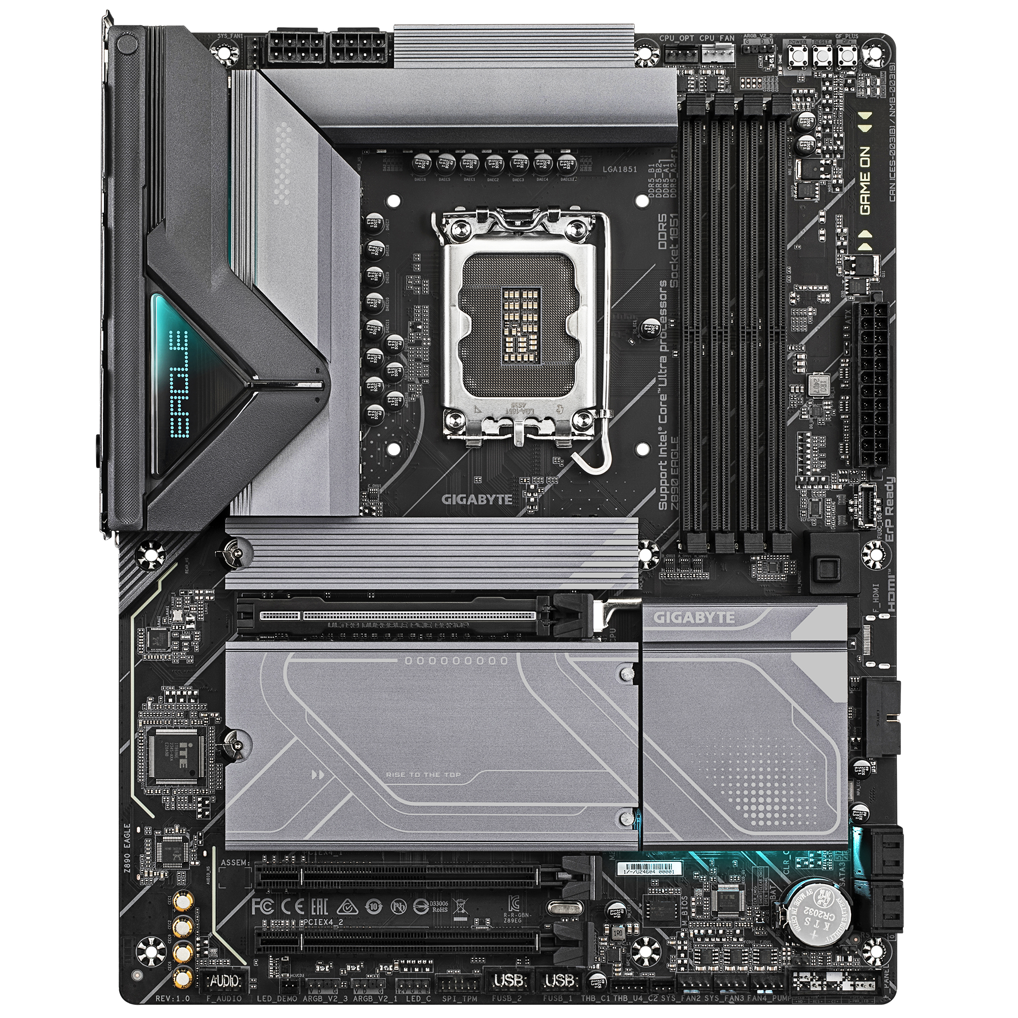 MotherBoard LGA1851 ATX Gigabyte Z890 EAGLE, 256GB RAM DDR5 Max, 1 M.2 PCIE 5 + 3 M.2 PCIE 4