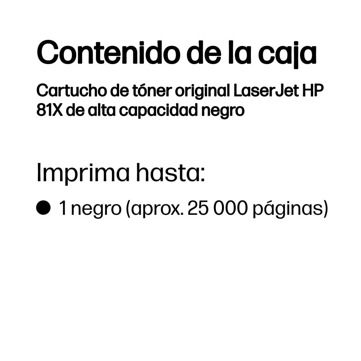 Toner HP 81X Negro CF281X - imagen 2
