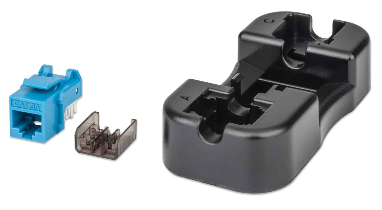 KeyStone Jack RJ45 Cat6A UTP Intellinet 772334, Terminación FastPunch con Ponchadora, Color Azul - imagen 5