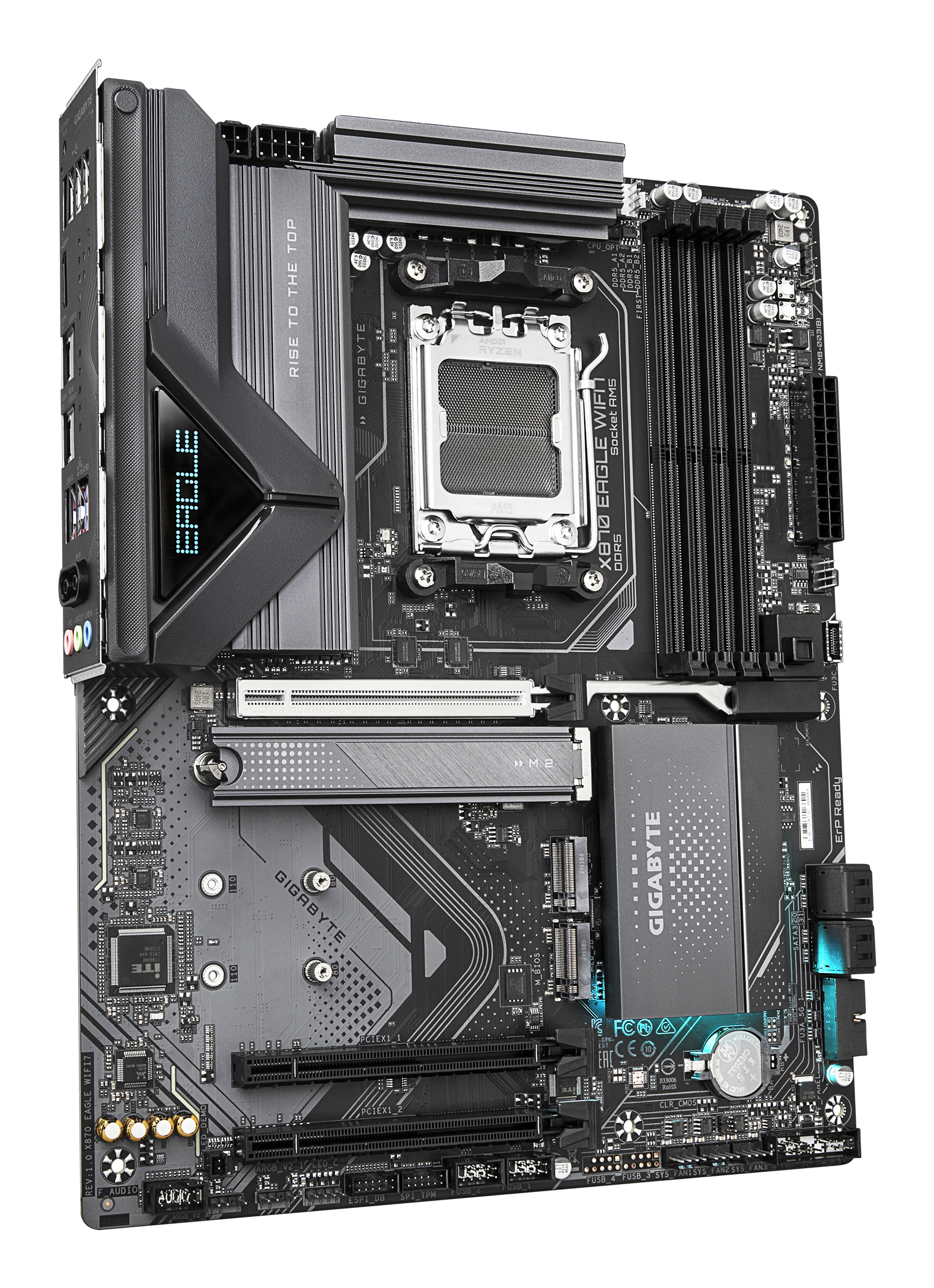 Motherboard AM5 ATX Gigabyte X870 EAGLE WIFI7, 256GB RAM DDR5 Max, 1 M.2 PCIe 5 + 2 M.2 PCIe 4, Wi-Fi 7 + BT 5.4