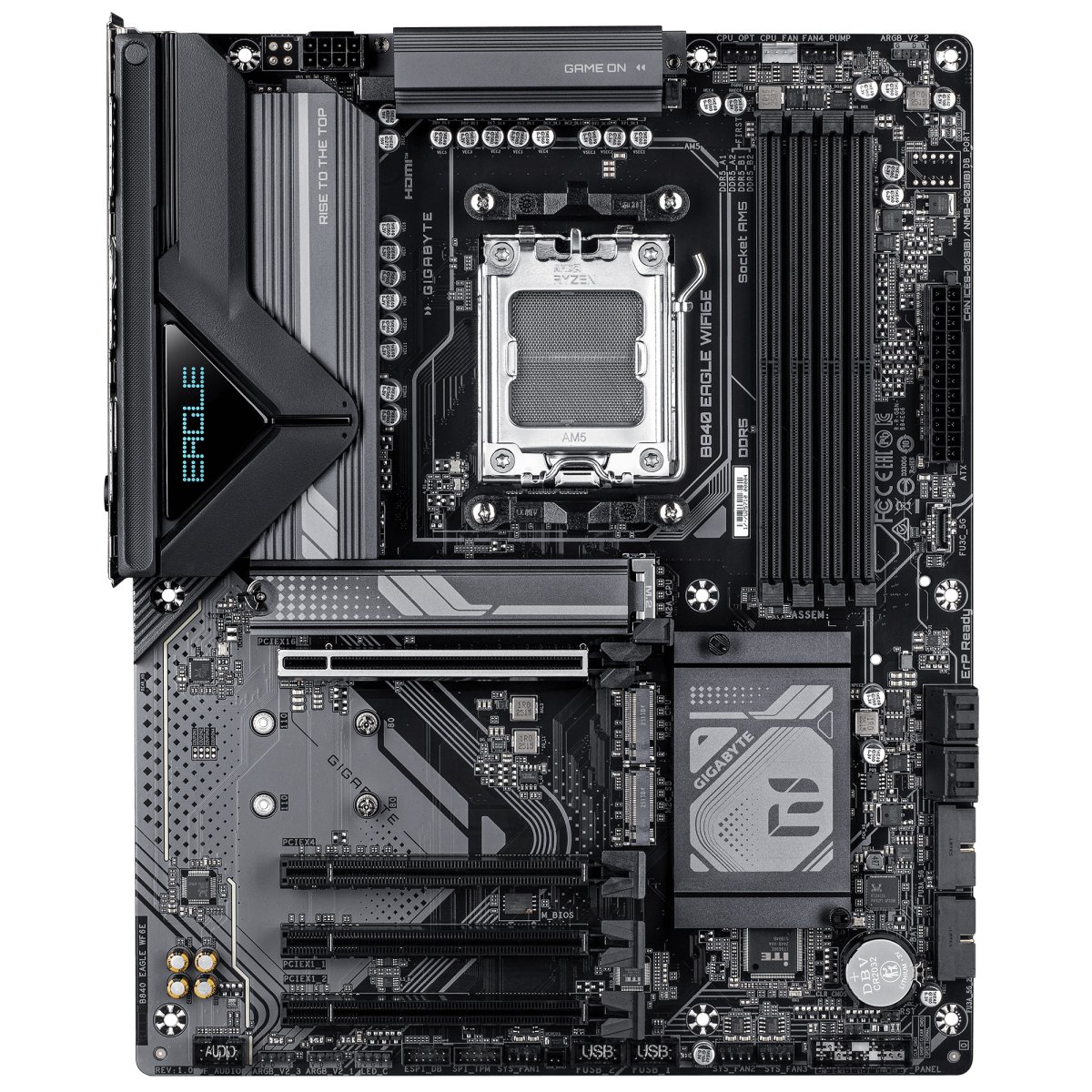 Motherboard AM5 ATX Gigabyte B840 EAGLE WIFI6E, 256GB RAM DDR5 Max, 3 M.2 PCIe 4, Wi-Fi 6E + BT 5.3 - imagen 2