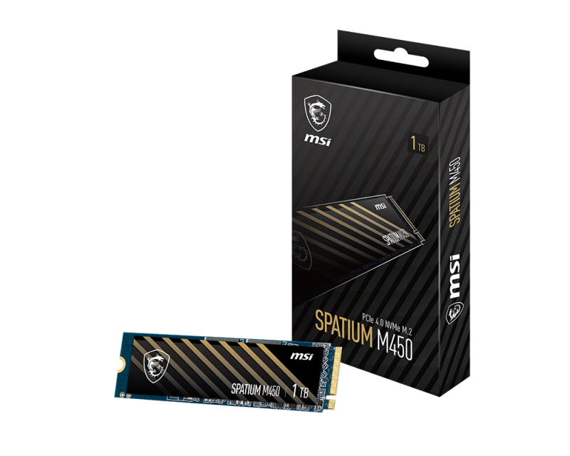 SSD M.2 NVMe PCIe 4 1TB MSI SPATIUM M450, Lectura 3600MB/s Escritura 3000MB/s