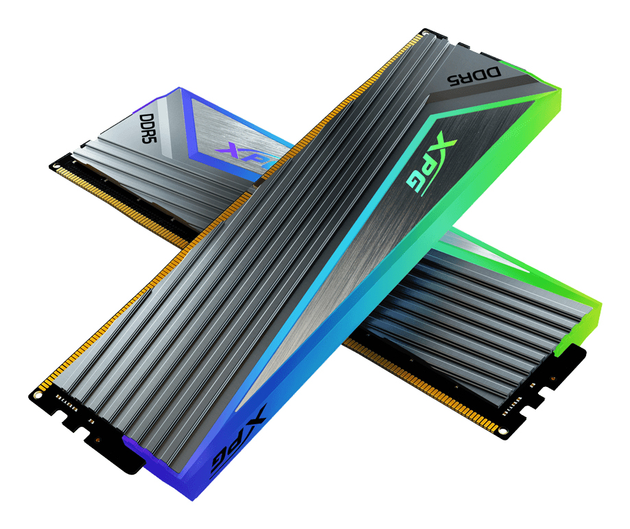 Kit de Memoria RAM DDR5 DIMM 32GB (2x16) 6400MHz CL32 XPG CASTER RGB, Color Gris. AX5U6400C3216GDCCARGY