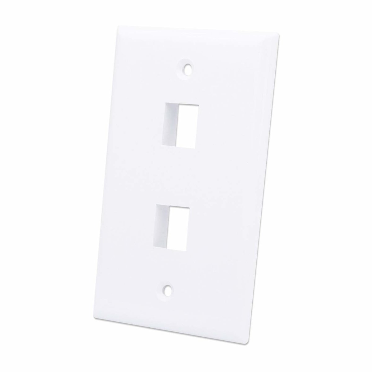 Tapa para Caja de Pared Intellinet 163293, 2 Puertos Keystone, Color Blanco - imagen 1