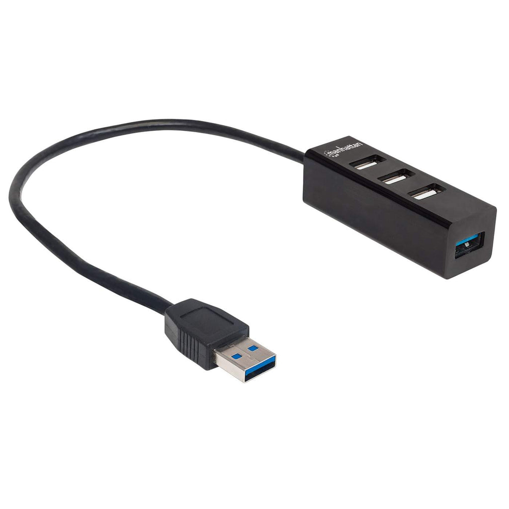 Hub USB-A 3.0 Manhattan 163828, 1x USB-A 3.0, 3x USB 2.0. Plástico, Color Negro - imagen 2
