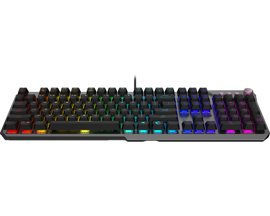 Teclado Alámbrico MSI Strike 600 Silent, 100%, RGB, Color Negro, Ingles