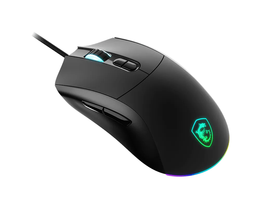 Mouse Alámbrico MSI Forge GM320, 12,800dpi, 7 Botones, RGB, Color Negro. FORGE GM320 - imagen 2