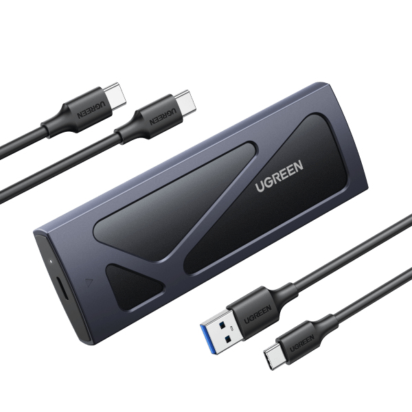 Enclosure para M.2 NVMe/SATA, Ugreen 15512, USB-C/A 3.2 Gen 2, Hasta 2TB, Color Gris