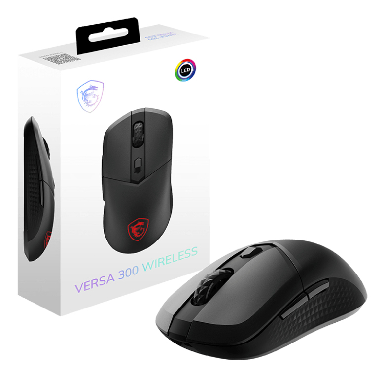 Mouse Inalámbrico Tri-Modo MSI Versa 300, 8,000dpi, 60g, 6 Botones, RGB, Color Negro. VERSA300W - imagen 5