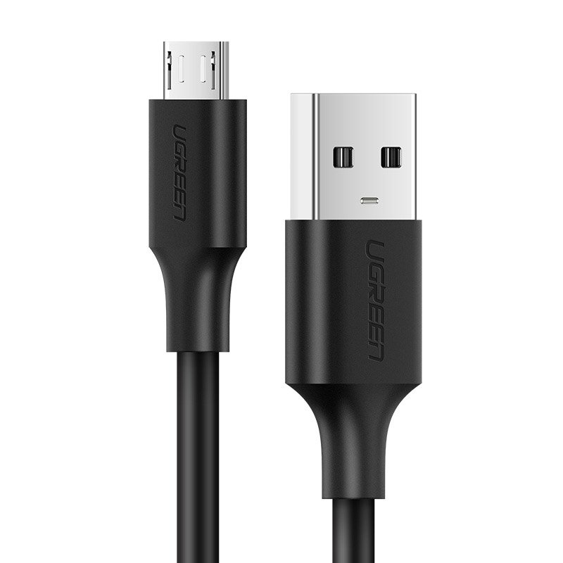Cable USB-A a Micro-USB 1m Ugreen 60136, 2.4A, Carga Rapida QC 3.0, 480Mbps, Color Negro - imagen 1