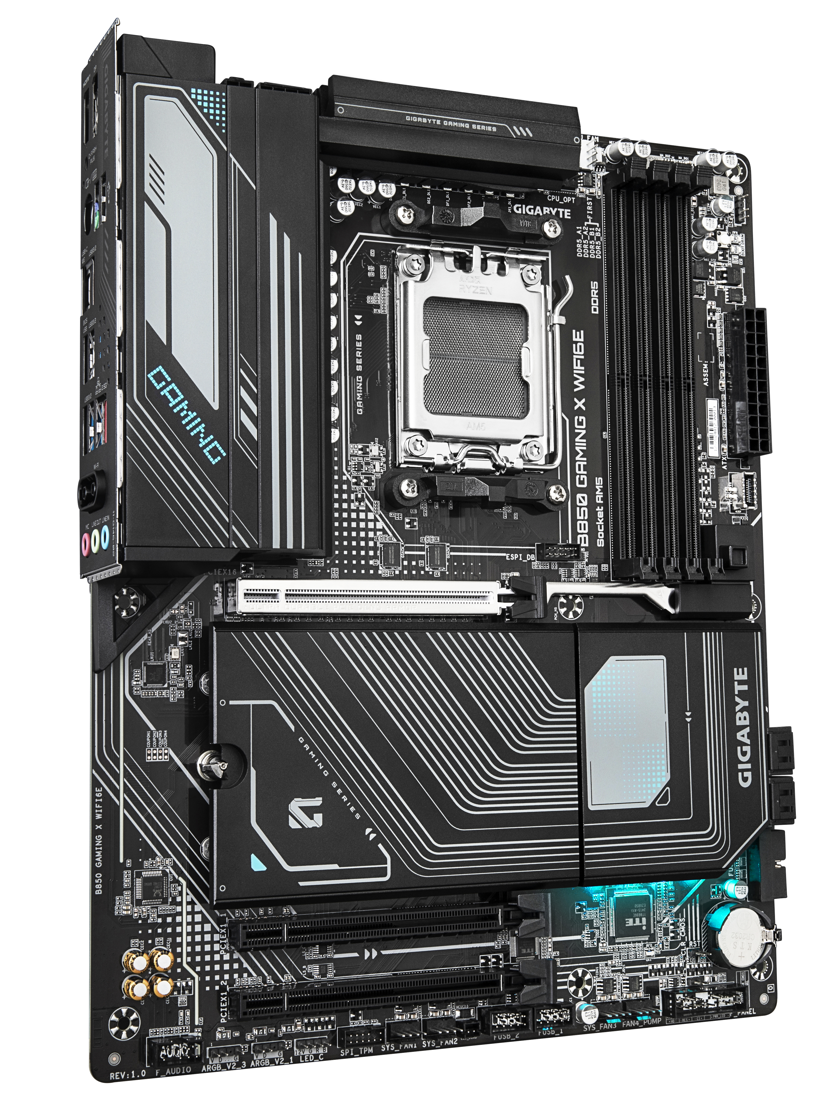 MotherBoard AM5 ATX Gigabyte B850 GAMING X WIFI6E, 256GB RAM DDR5 Max, 1 M.2 PCIE 5 + 2 M.2 PCIE 4, Wi-Fi 6E + BT 5.3