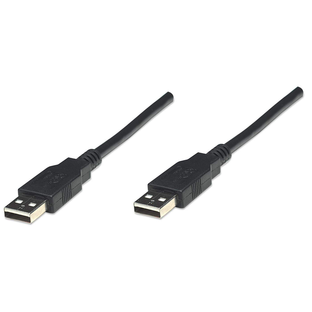 Cable USB-A 2.0 a USB-A 2.0 1.8m Manhattan 306089, 480Mbps, Color Negro - imagen 1