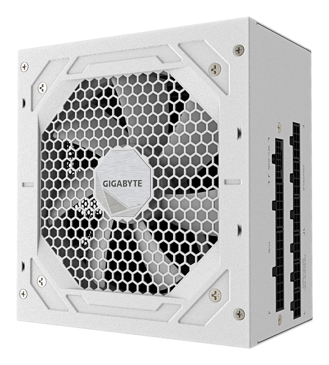Fuente de Poder 850W 80+Gold Gigabyte UD850GM PG5 V2 . 1x 24pin, 2x 8pin CPU, 4x 8pin PCIE, 1x 12VHPWR, Color Blanco - imagen 2