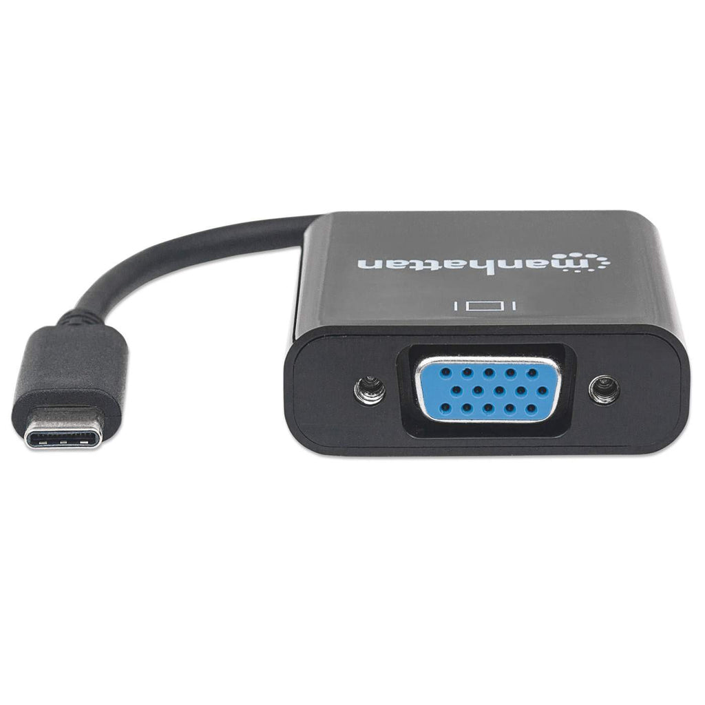 Cable Convertidor de Video 15cm USB-C a VGA Manhattan 151771, 1080p 60Hz, Color Negro - imagen 2