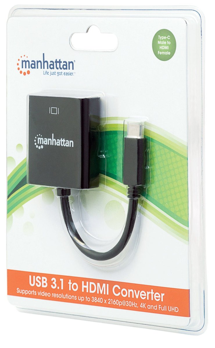 Convertidor de Video USB-C a HDMI Manhattan 151788, 4K 30Hz, Color Negro - imagen 5