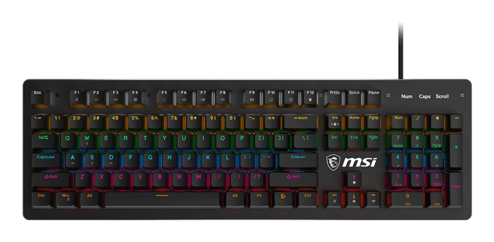 Teclado alambrico MSI Forge GK300 negro
