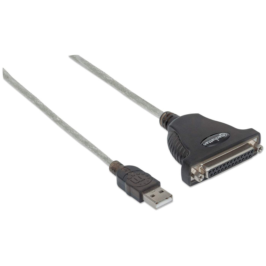 Convertidor USB a Paralelo DB25 Manhattan 336581, USB-A Macho a DB25 Hembra, 1.8m, Color Plata - imagen 2