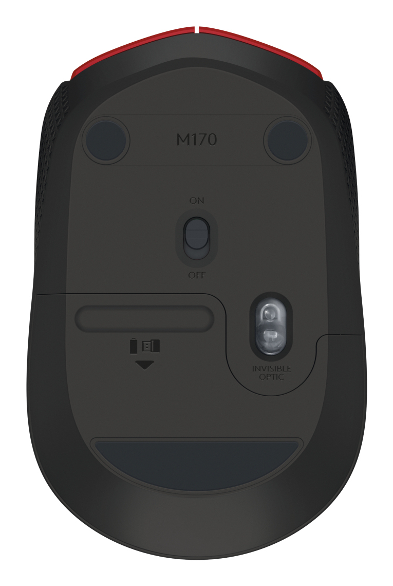 Mouse Inalámbrico Logitech M170, RF, 1,000dpi, Bateria AA, Color Rojo