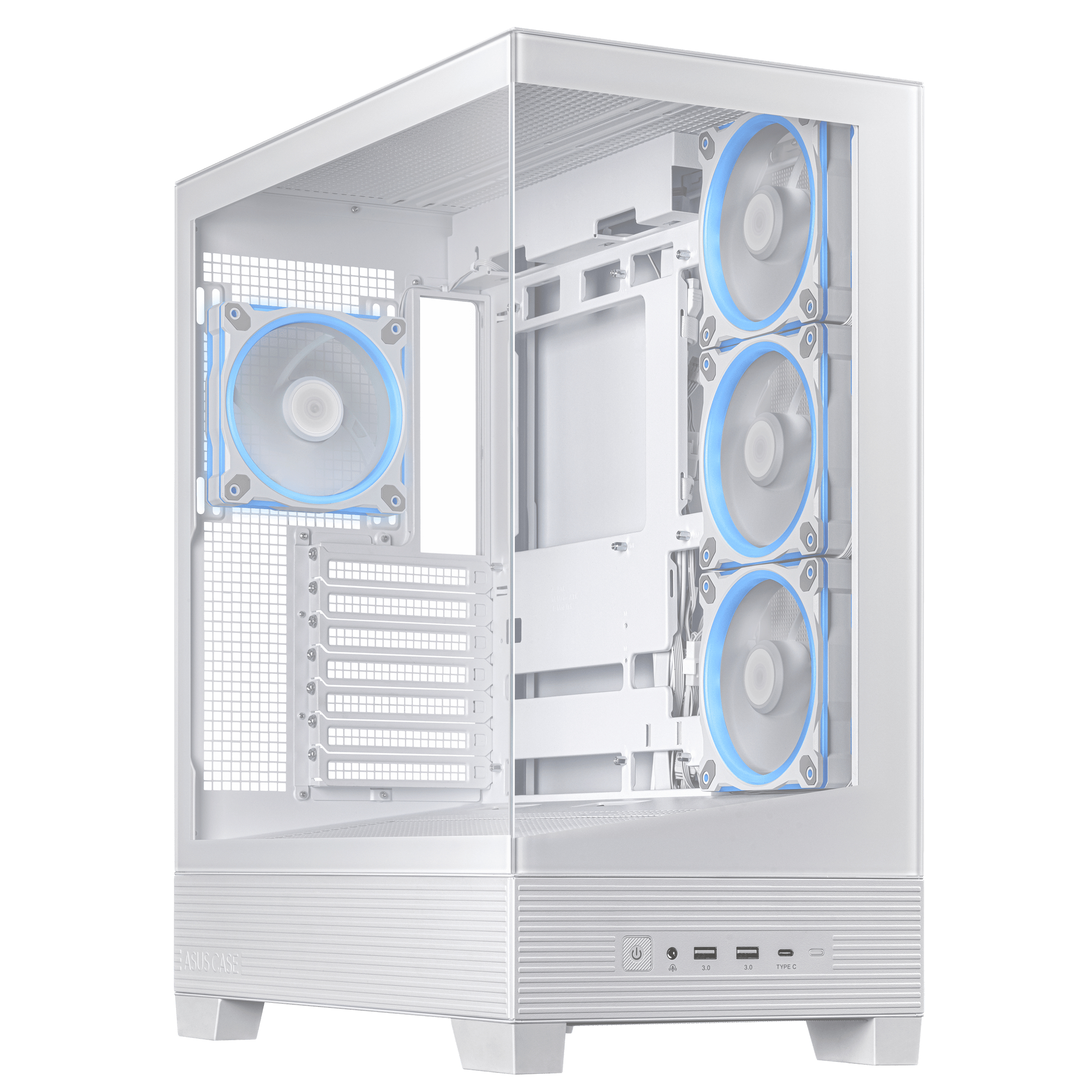 Gabinete ATX ASUS A31 TG, Sin Ventiladores, Radiador 360mm Max, Color Blanco - imagen 2