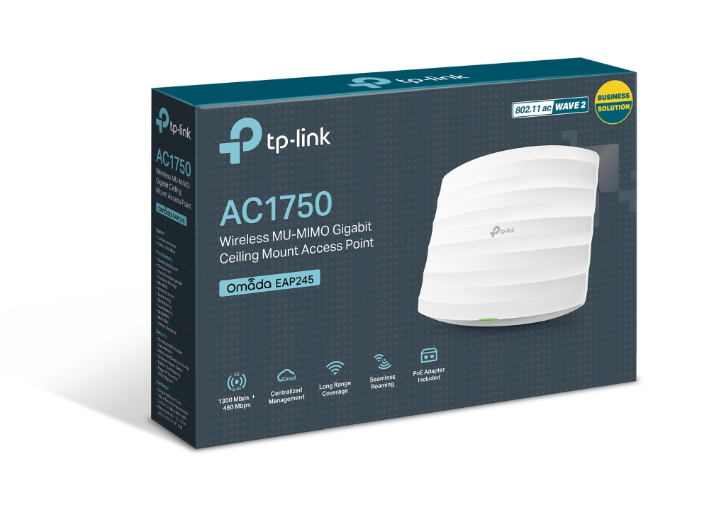 Punto de Acceso Wi-Fi Doble Banda Tp-Link OMADA AC1750 EAP245, Puertos Gigabit, 2.4GHz 450Mbps/5GHz 1300Mbps - imagen 5
