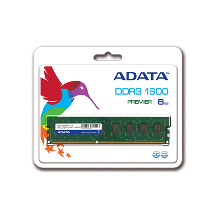 Memoria RAM DDR3L DIMM 8GB 1600MHz CL11, Adata, Color Verde. ADDU1600W8G11-S - imagen 2