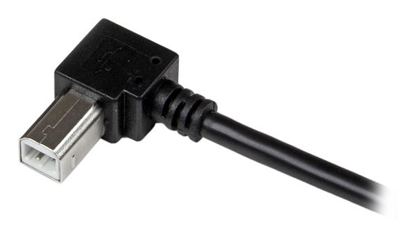 Cable USB-A 2.0 a USB-B 2.0 3m Startech USBAB3MR, 480Mbps, Punta Acodada a 90 Grados, Color Negro - imagen 4