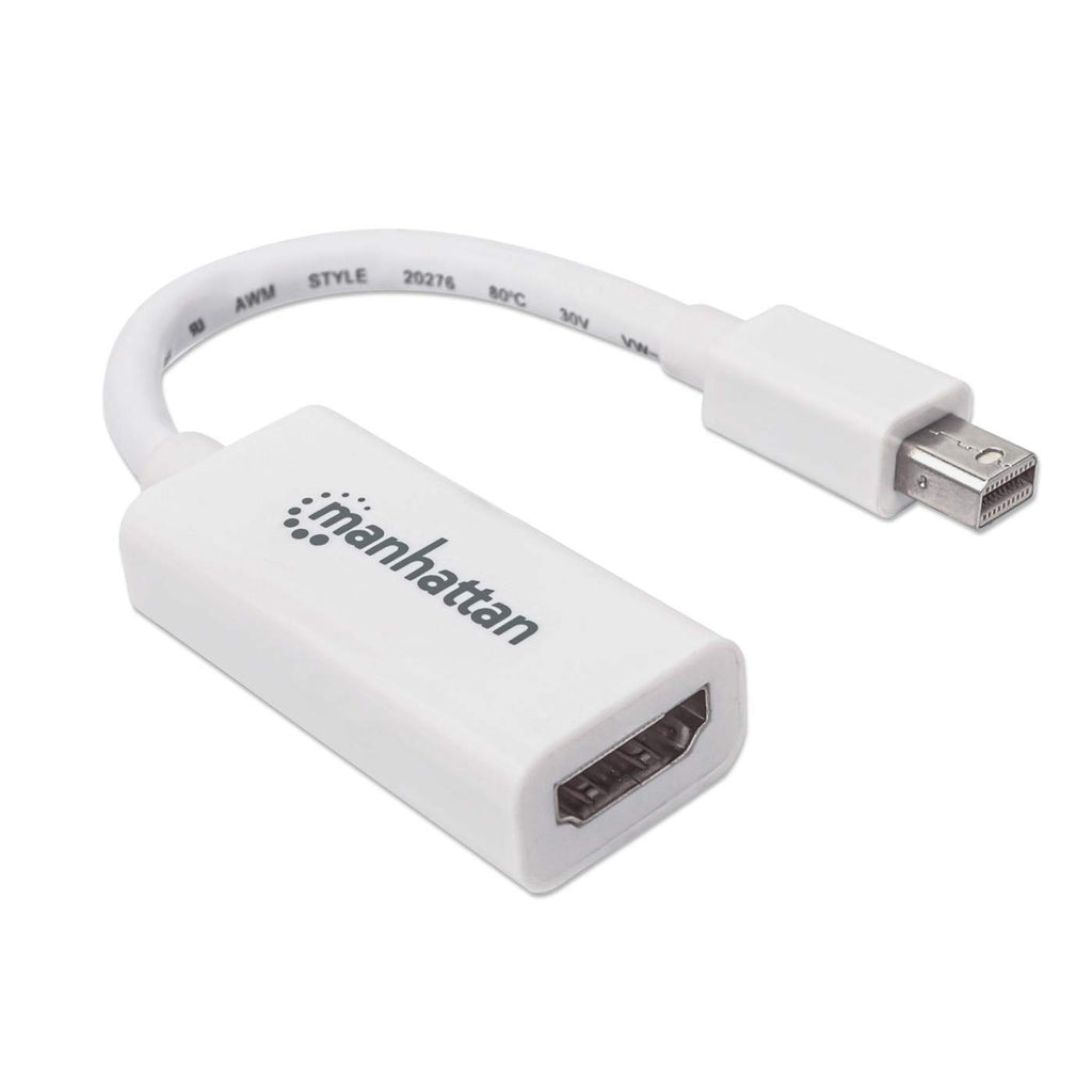 Cable Adaptador de Video 0.17m Mini DisplayPort a HDMI Manhattan 322461, 1080p 60Hz, Color Blanco - imagen 2