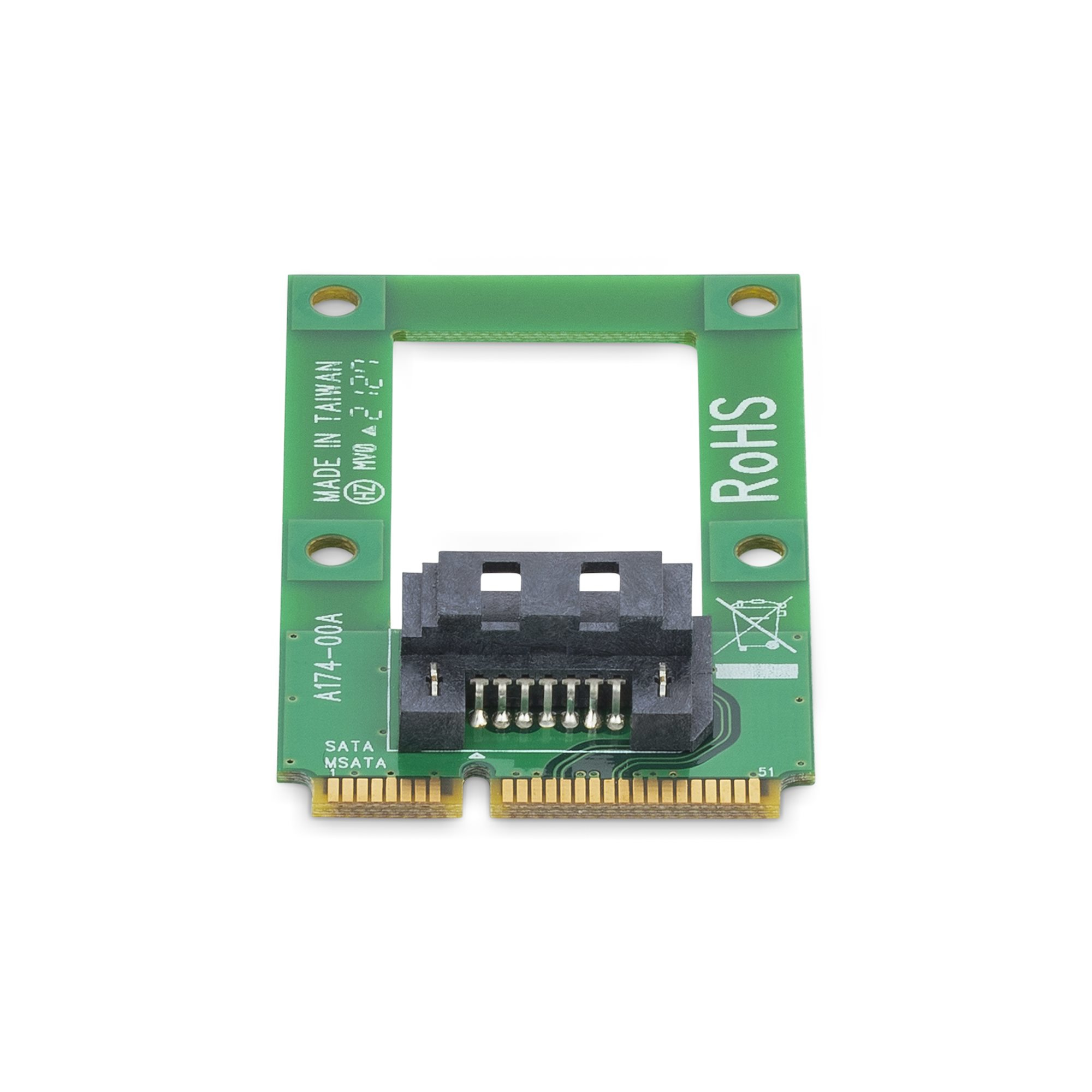 Adaptador mSATA a SATA para Disco Duro o SSD - Tarjeta Convertidora Mini SATA a SATA MSAT2SAT3