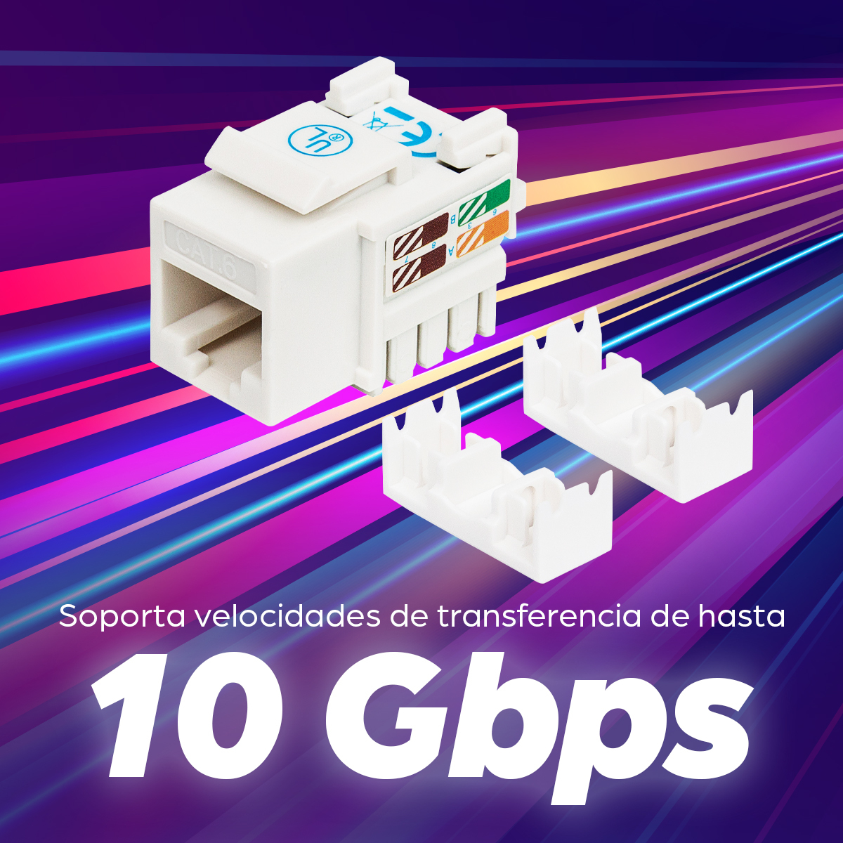 KeyStone Jack RJ45 Cat6 UTP Intellinet 210591, Terminación 110 y Krone, Color Blanco - imagen 4