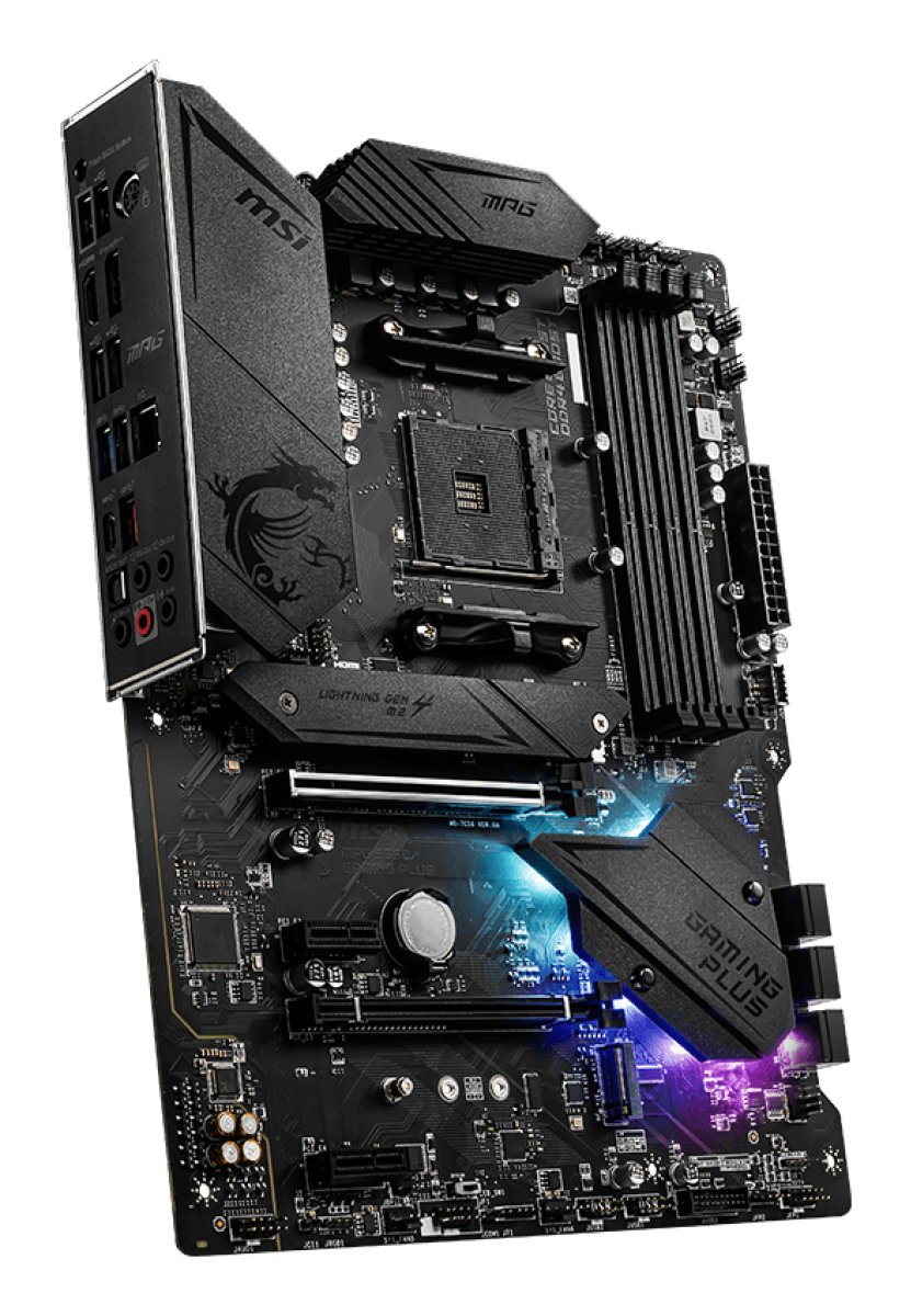 MotherBoard AM4 ATX MSI B550 GAMING PLUS, 128GB RAM DDR4 Max, 1 M.2 PCIE 4 + 1 M.2 PCIE 3 - imagen 4
