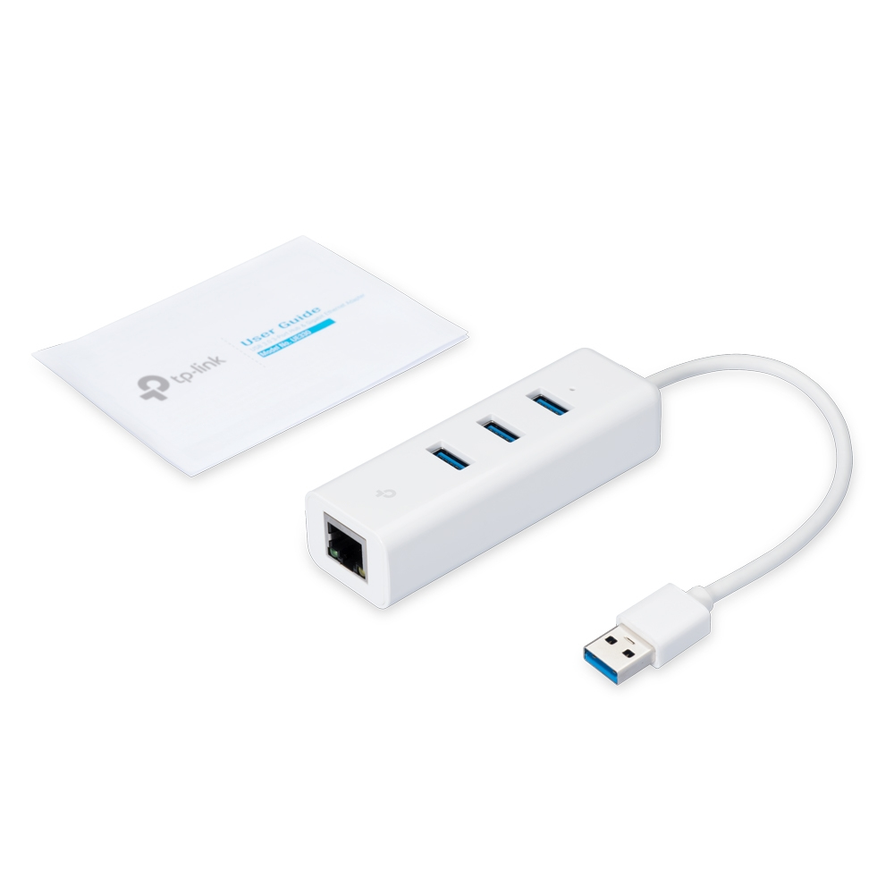 Adaptador Ethernet Gigabit de USB-A a RJ45 TP-Link UE330, Hub USB 3.0 de 3 Puertos - imagen 3