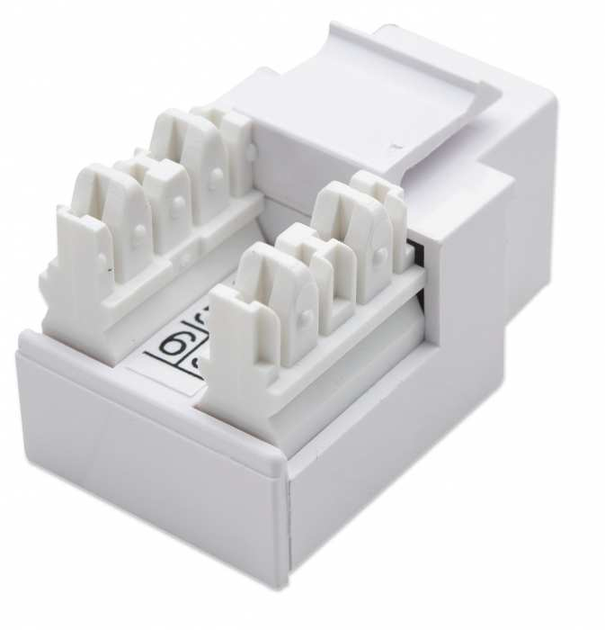KeyStone Jack RJ11/RJ12 para Telefonía Intellinet 210843, Terminación 110 de Impacto, Color Blanco - imagen 4