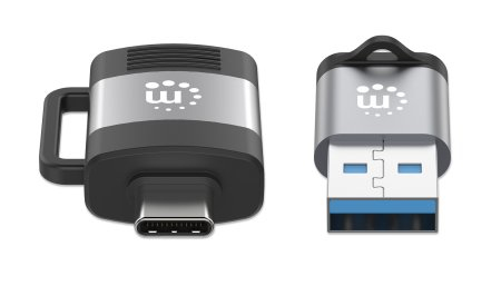 Adaptador USB-C a USB-A y USB-A a USB-C 3.2 Gen 1 Manhattan 356329, 5Gbps, Set 2 Piezas, Color Negro