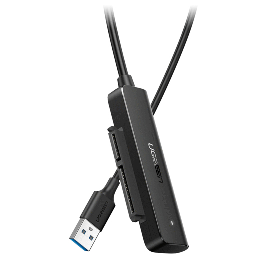 Cable Adaptador USB-A 3.0 a SATA III Ugreen 70609, Soporta HDD y SSD de 2.5", 50cm, Color Negro - imagen 1