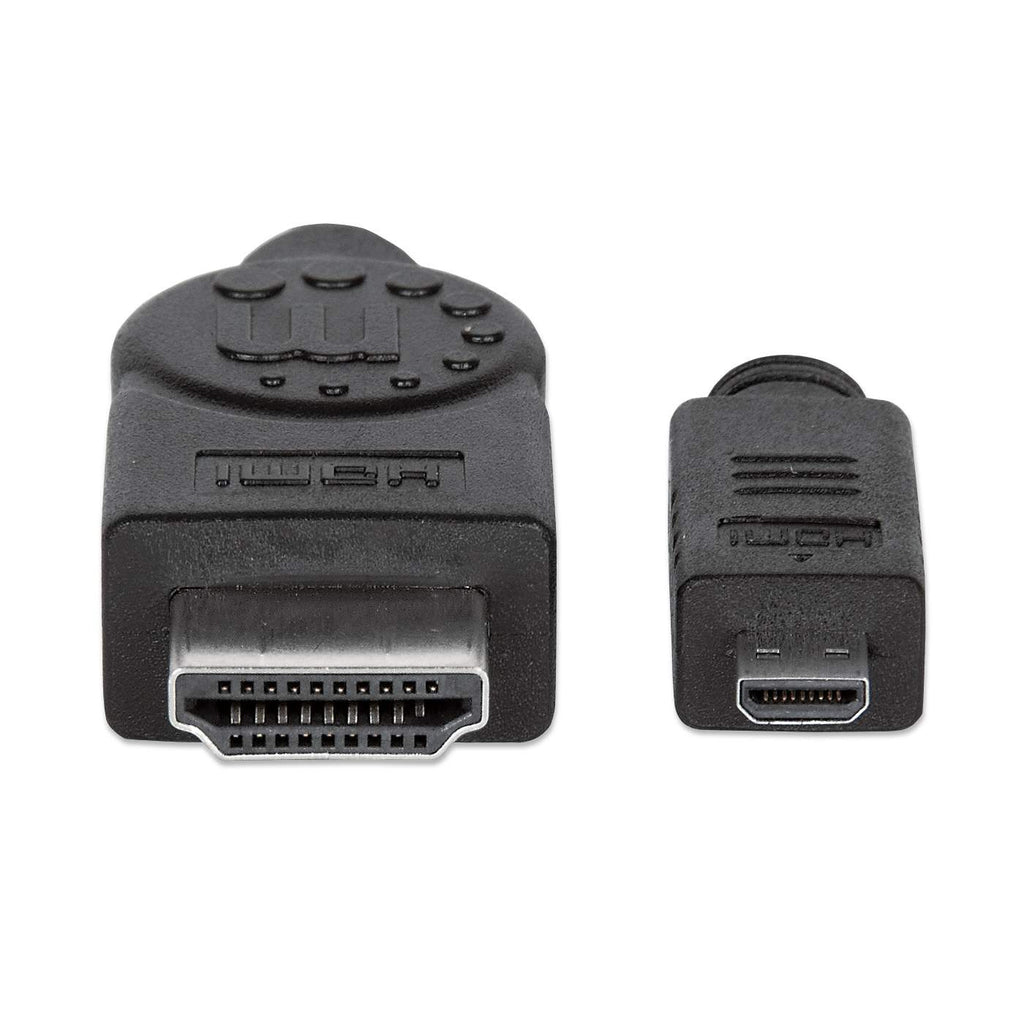 Cable Adaptador de Video 2m HDMI a Micro HDMI Manhattan 324427, Hasta 4K 30Hz, Soporta 3D - imagen 3