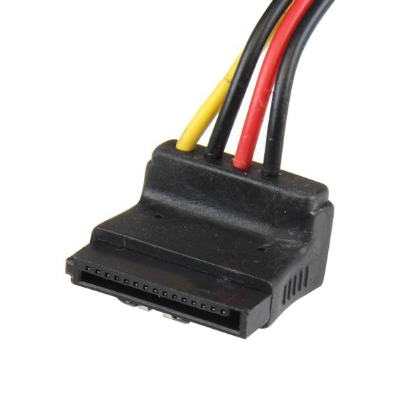 StarTech.com Cable SATA con Ángulo, 4-pin Molex Macho a 2x SATA 15-pin Hembra, 30cm, PYO2LP4LSATR - imagen 3