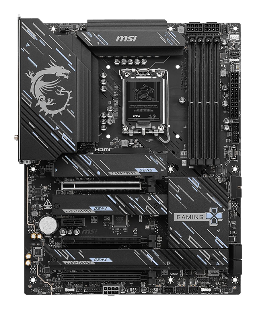 MotherBoard LGA1851 ATX MSI Z890 GAMING PLUS WIFI, 256GB RAM DDR5 Max, 1 M.2 PCIE 5 + 3 M.2 PCIE4, Wi-Fi 7 + BT 5.4 - imagen 2