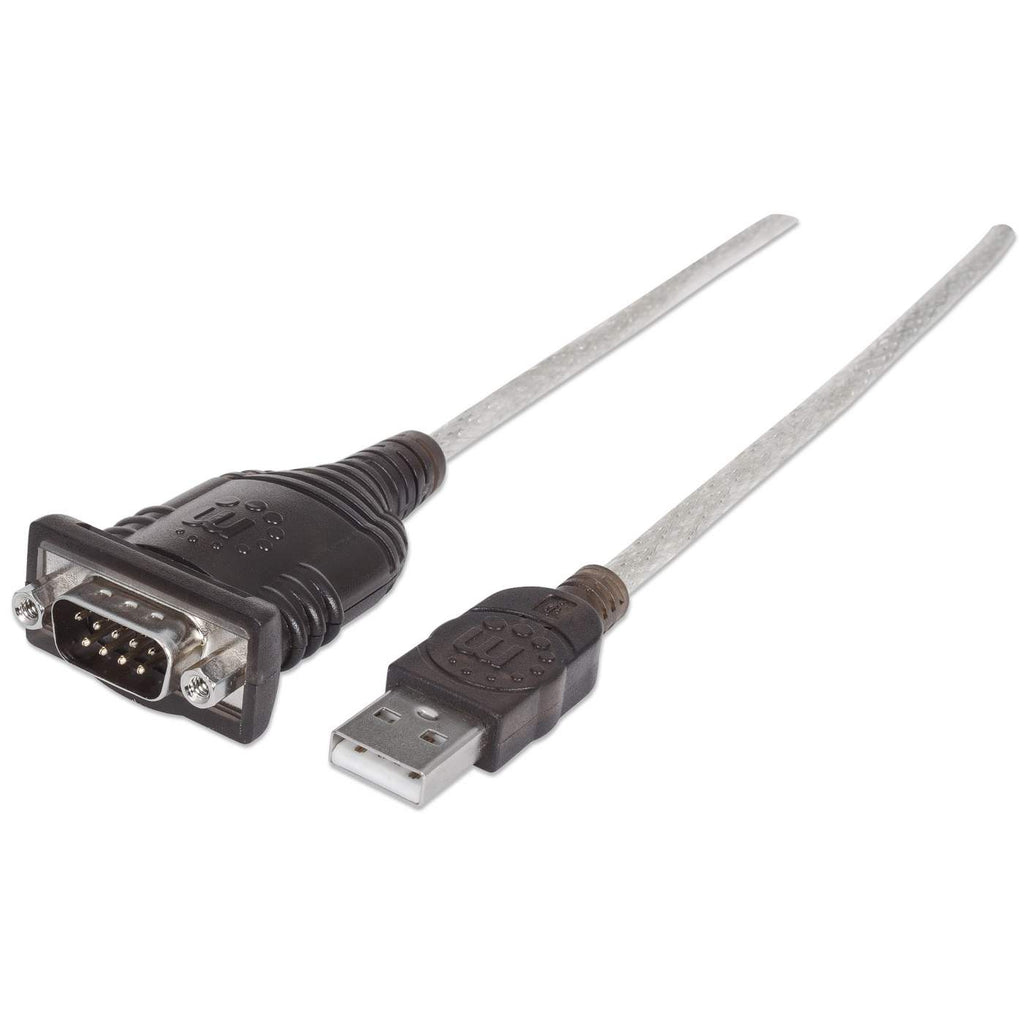 Convertidor USB-A 2.0 a Serial DB9 Manhattan 205153, 45cm, Plateado - imagen 1