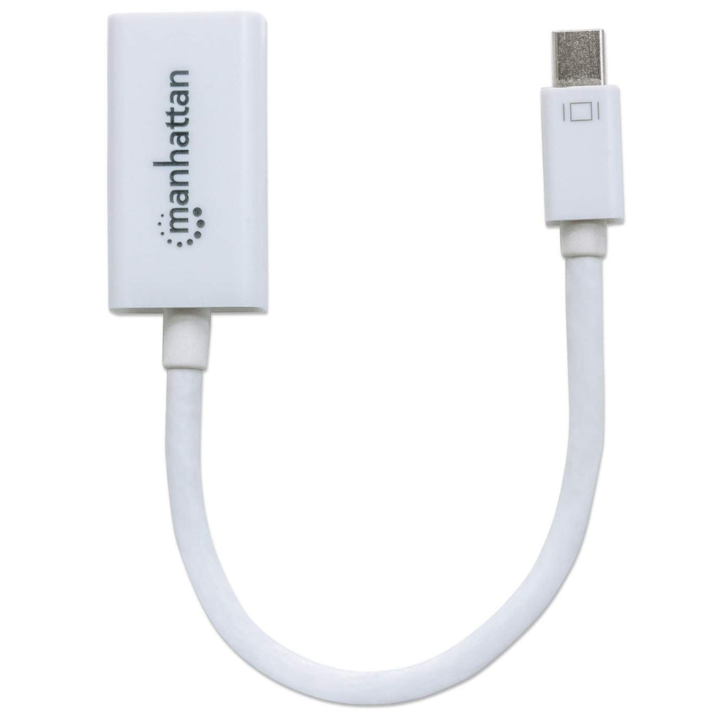 Cable Adaptador de Video 17cm Mini DisplayPort a HDMI Manhattan 151399, 1080p 60Hz, Color Blanco - imagen 4