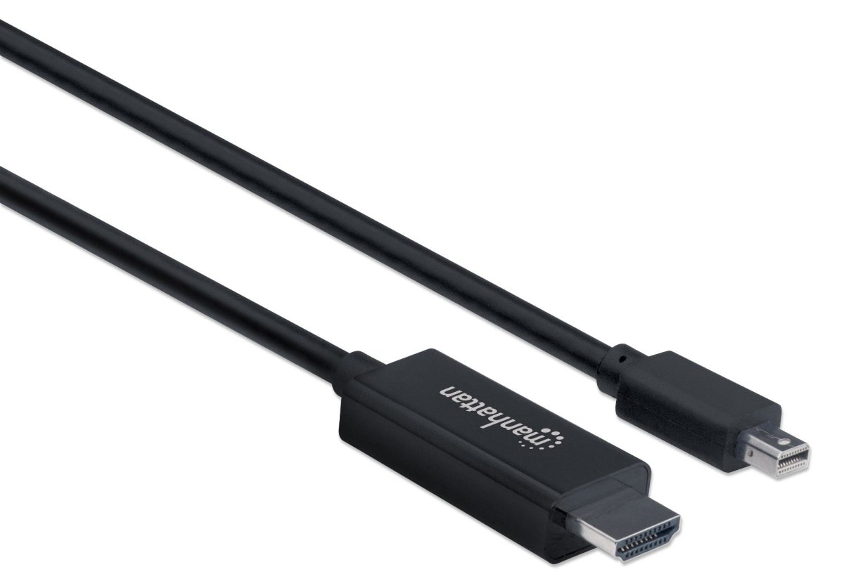 Cable Adaptador de Video 1.8m Mini DisplayPort a HDMI Manhattan 153232, 1080p 60Hz, Color Negro - imagen 2