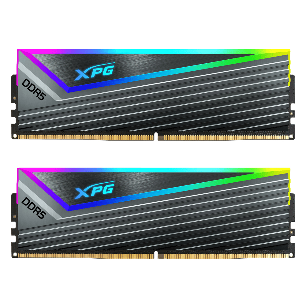 Kit de Memoria RAM DDR5 DIMM 32GB (2x16) 6400MHz CL32 XPG CASTER RGB, Color Gris. AX5U6400C3216GDCCARGY